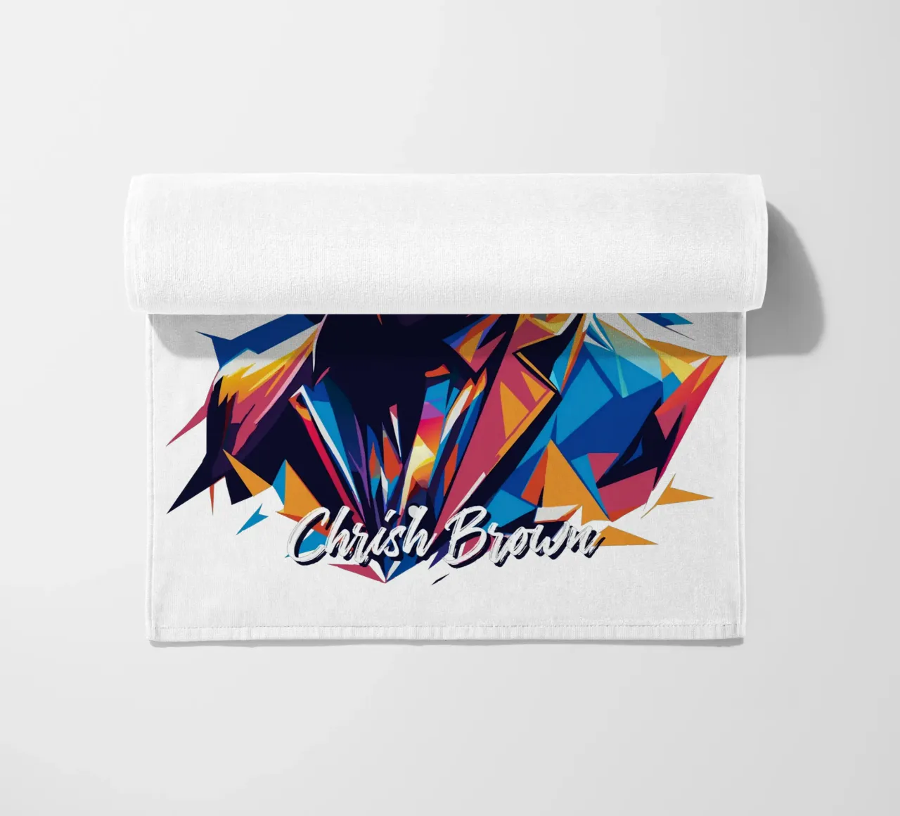 Chrish Brown Portrait in WPAP Pop Art telo mare da vectorartnesia