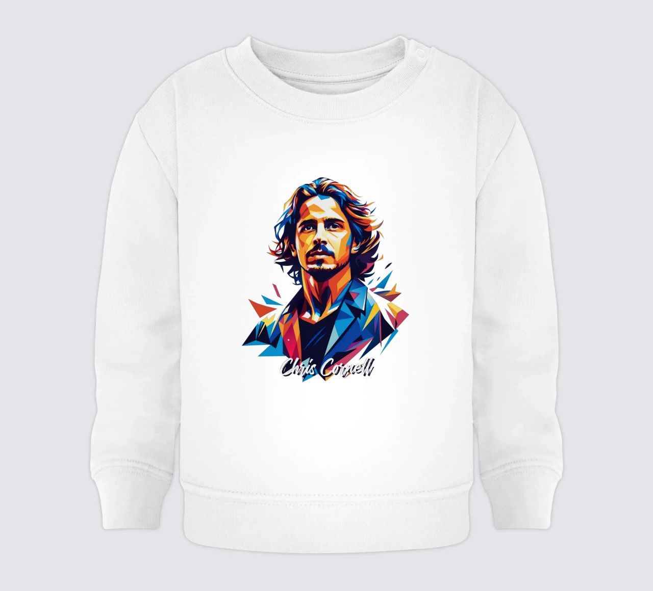 Chris Cornell Portrait in WPAP Pop Art felpa neonato da vectorartnesia