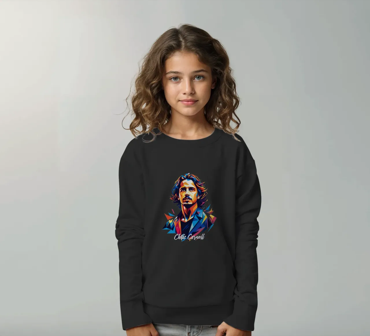 Chris Cornell Portrait in WPAP Pop Art felpa bambino da vectorartnesia