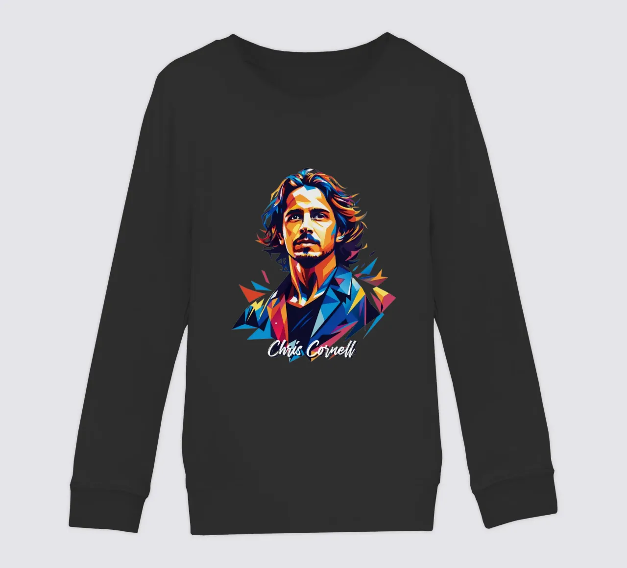 Chris Cornell Portrait in WPAP Pop Art felpa bambino da vectorartnesia