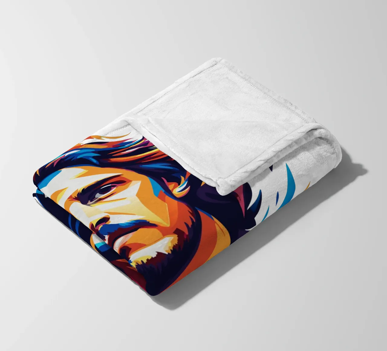 Chris Cornell Portrait in WPAP Pop Art coperta in pile da vectorartnesia