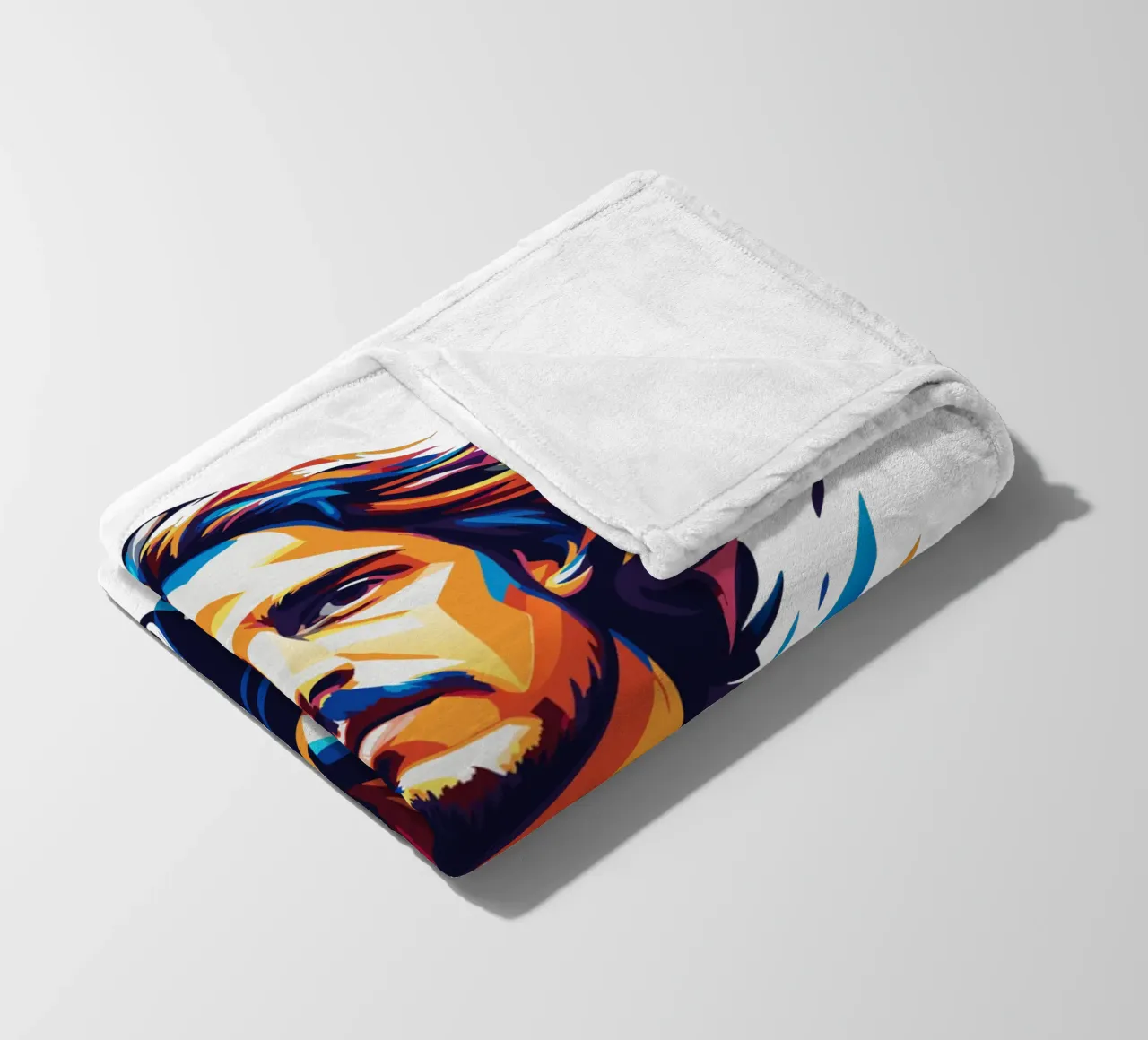 Chris Cornell Portrait in WPAP Pop Art coperta in pile da vectorartnesia