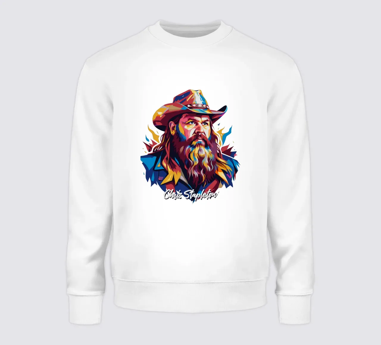 Chris Stapleton Portrait in WPAP Pop Art sweat de vectorartnesia
