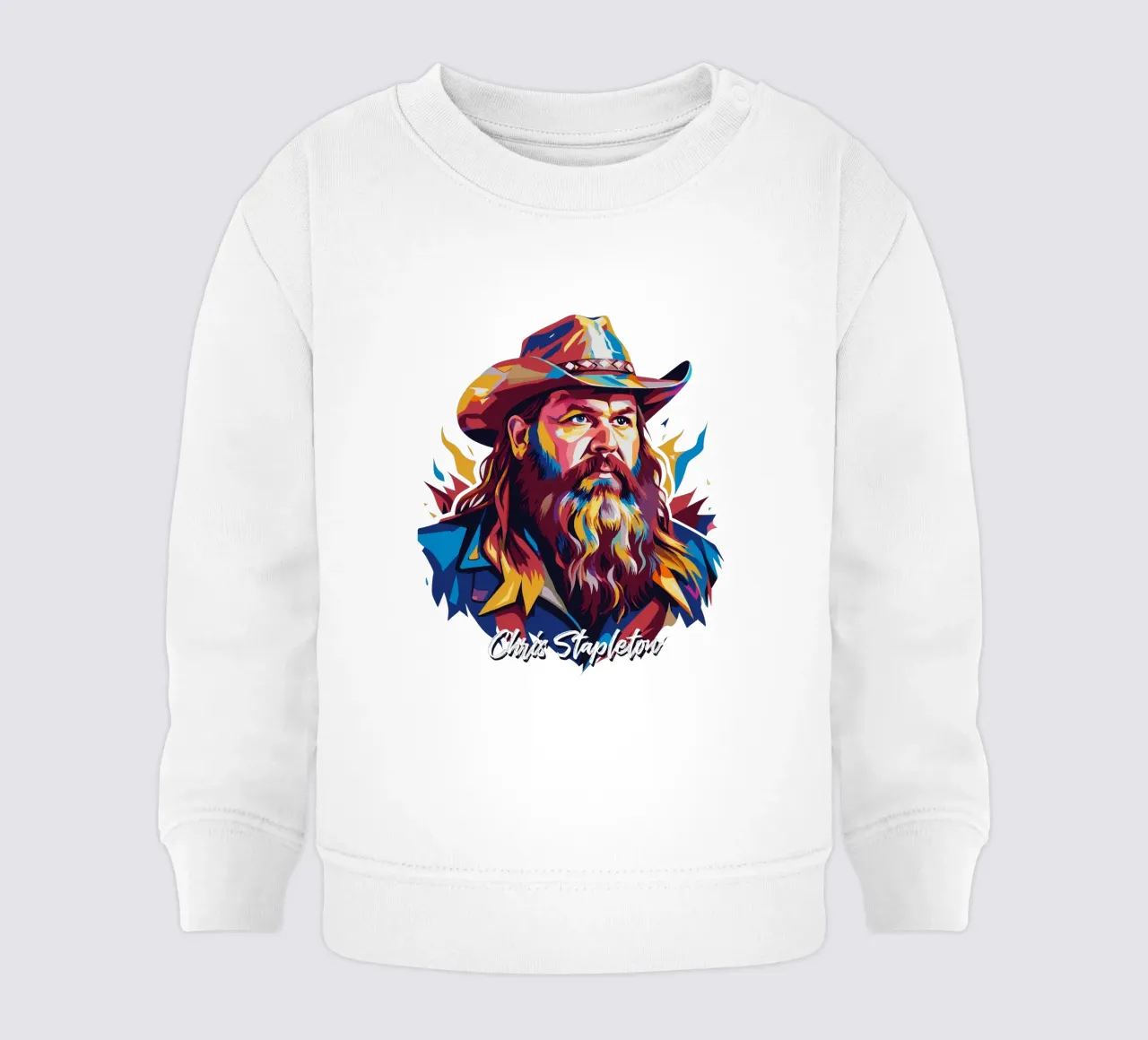 Chris Stapleton Portrait in WPAP Pop Art sweat pour bébé de vectorartnesia