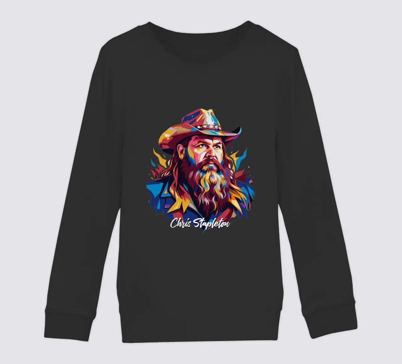 Chris Stapleton Portrait in WPAP Pop Art felpa bambino da vectorartnesia