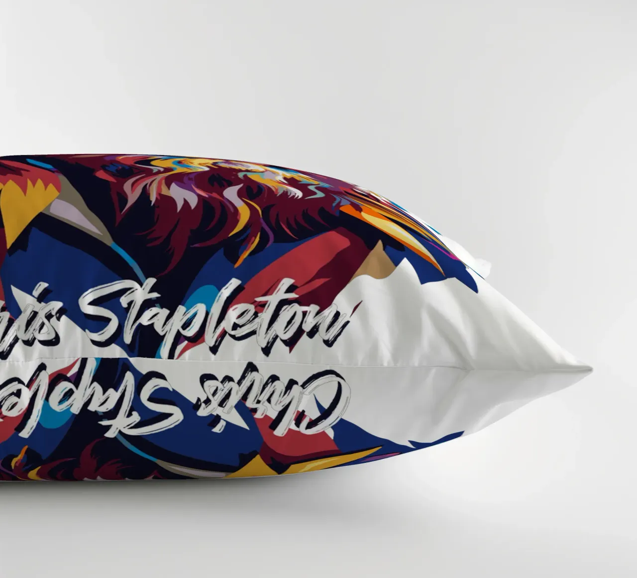 Chris Stapleton Portrait in WPAP Pop Art cuscino da vectorartnesia