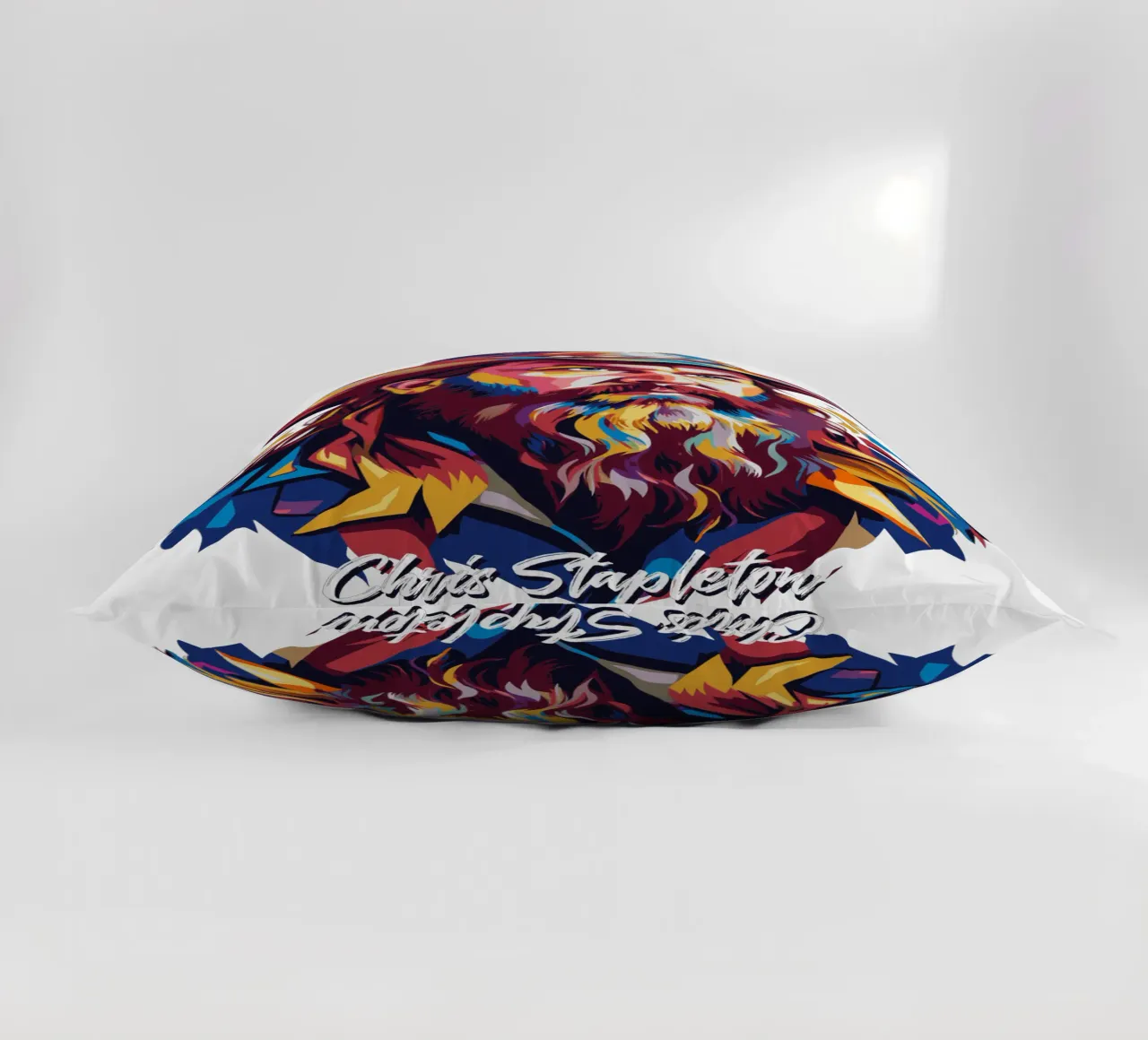 Chris Stapleton Portrait in WPAP Pop Art cuscino da vectorartnesia