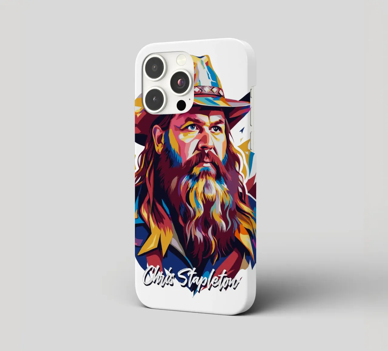 Chris Stapleton Portrait in WPAP Pop Art cover iphone da vectorartnesia