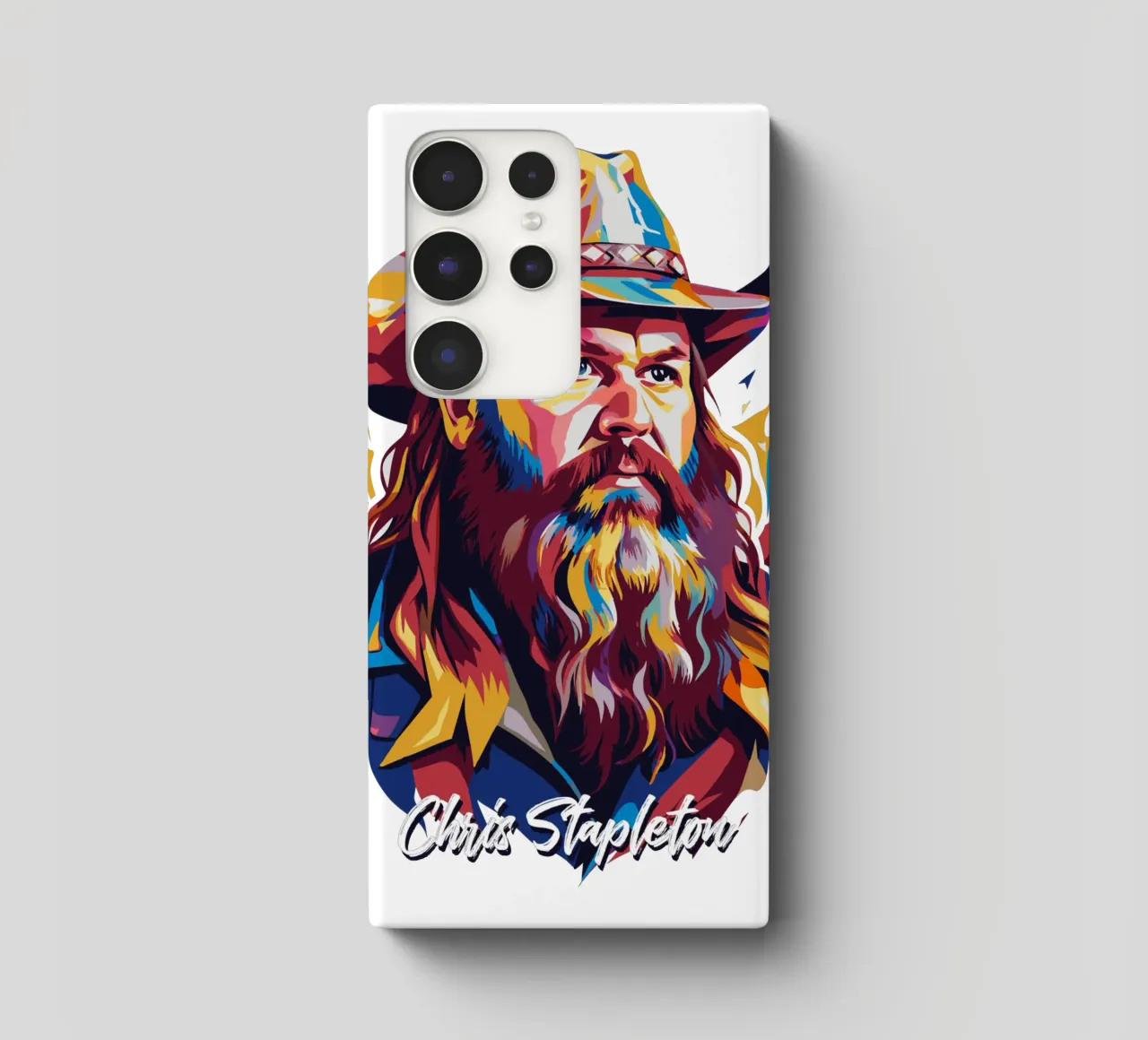 Chris Stapleton Portrait in WPAP Pop Art cover samsung da vectorartnesia