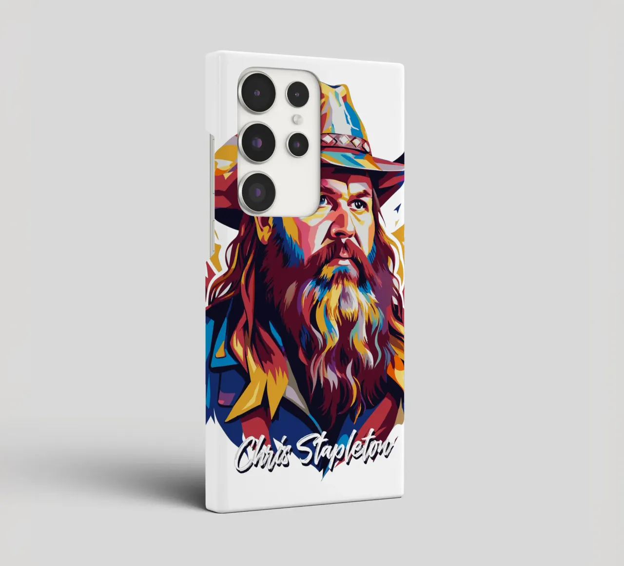 Chris Stapleton Portrait in WPAP Pop Art cover samsung da vectorartnesia