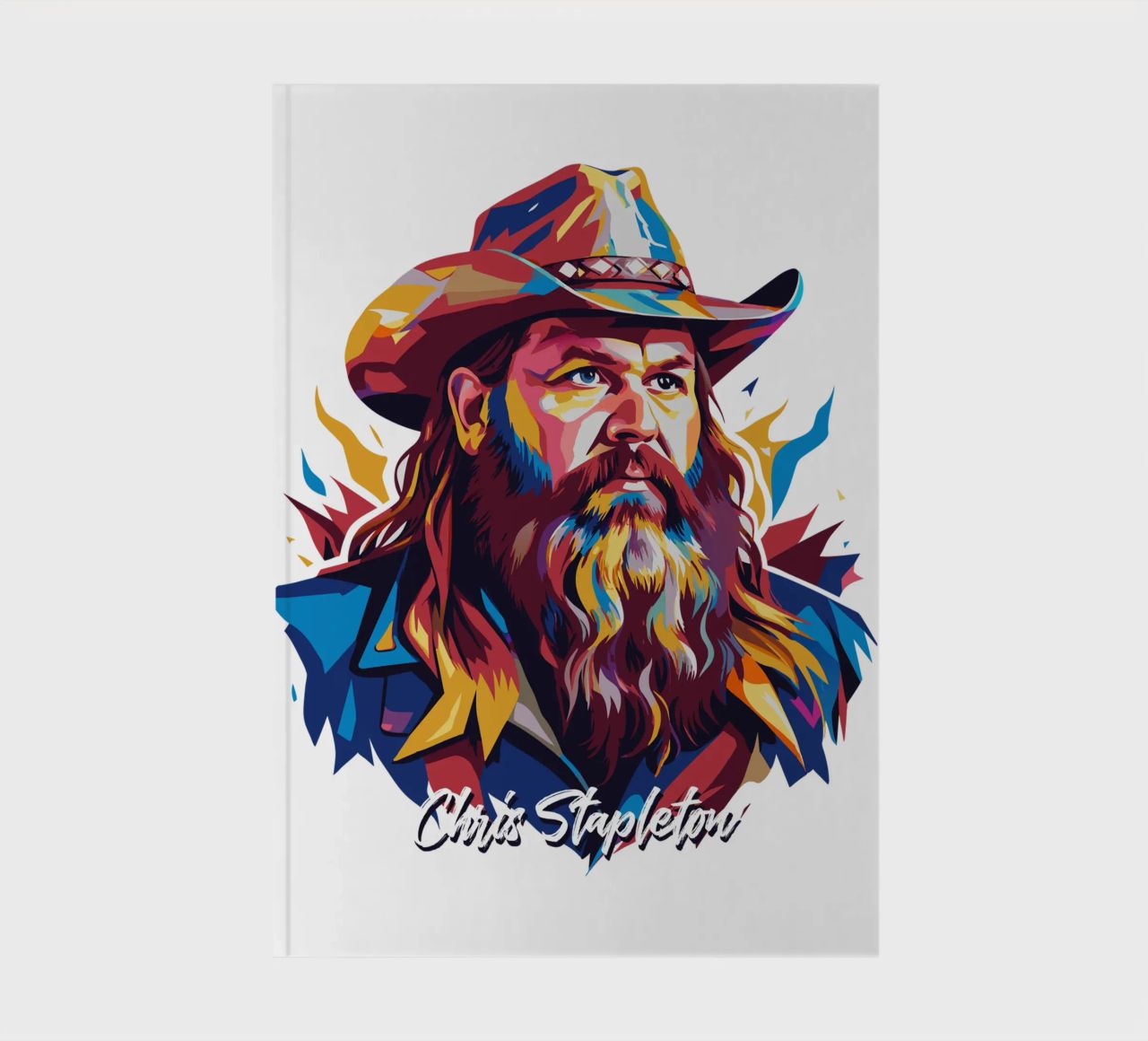 Chris Stapleton Portrait in WPAP Pop Art diario da vectorartnesia