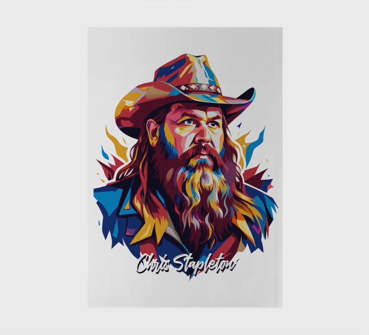 Chris Stapleton Portrait in WPAP Pop Art diario da vectorartnesia