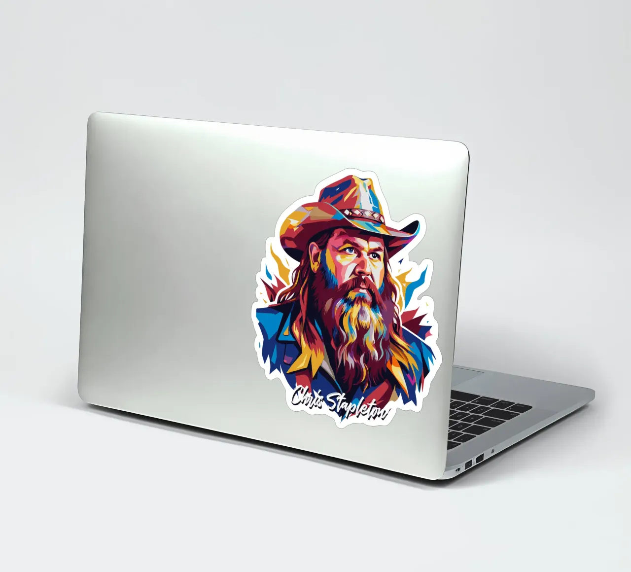 Chris Stapleton Portrait in WPAP Pop Art sticker by vectorartnesia