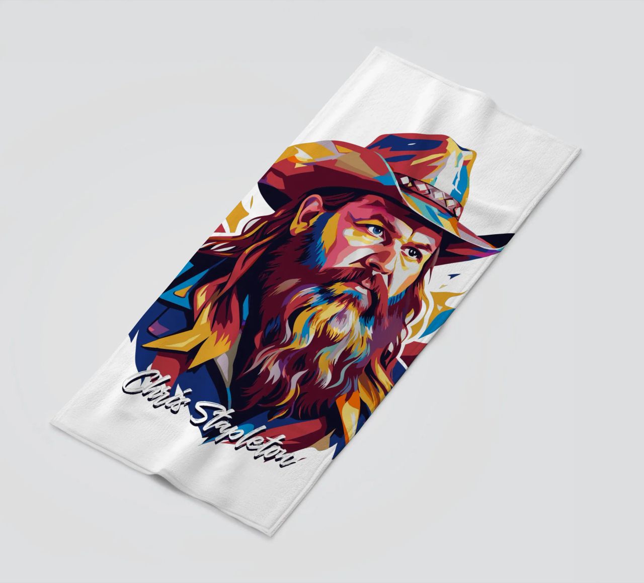 Chris Stapleton Portrait in WPAP Pop Art telo mare da vectorartnesia