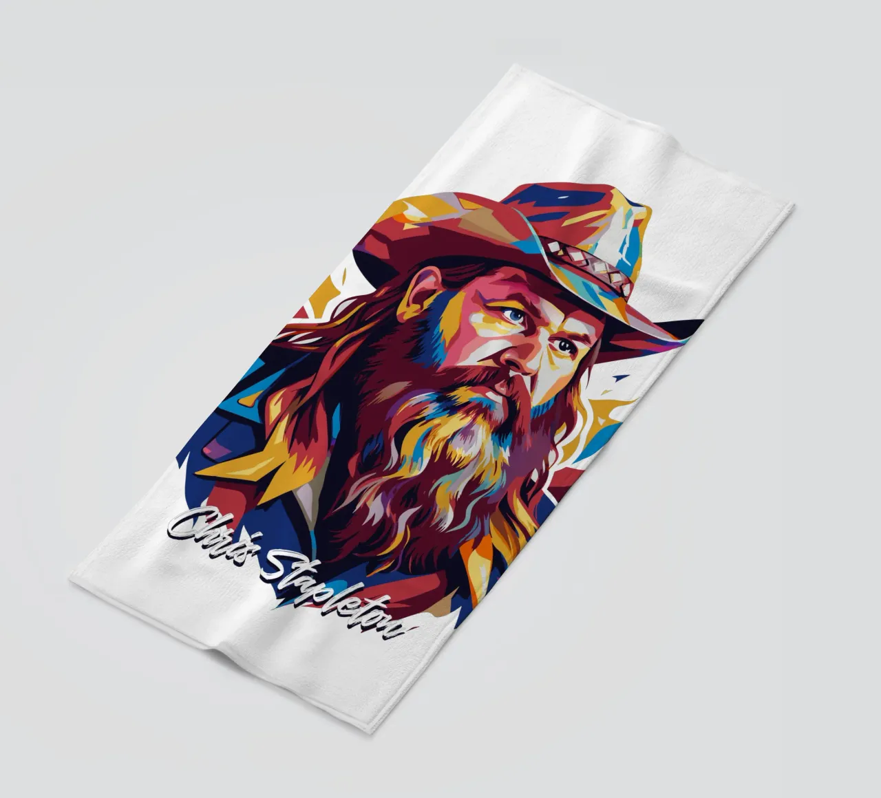 Chris Stapleton Portrait in WPAP Pop Art telo mare da vectorartnesia