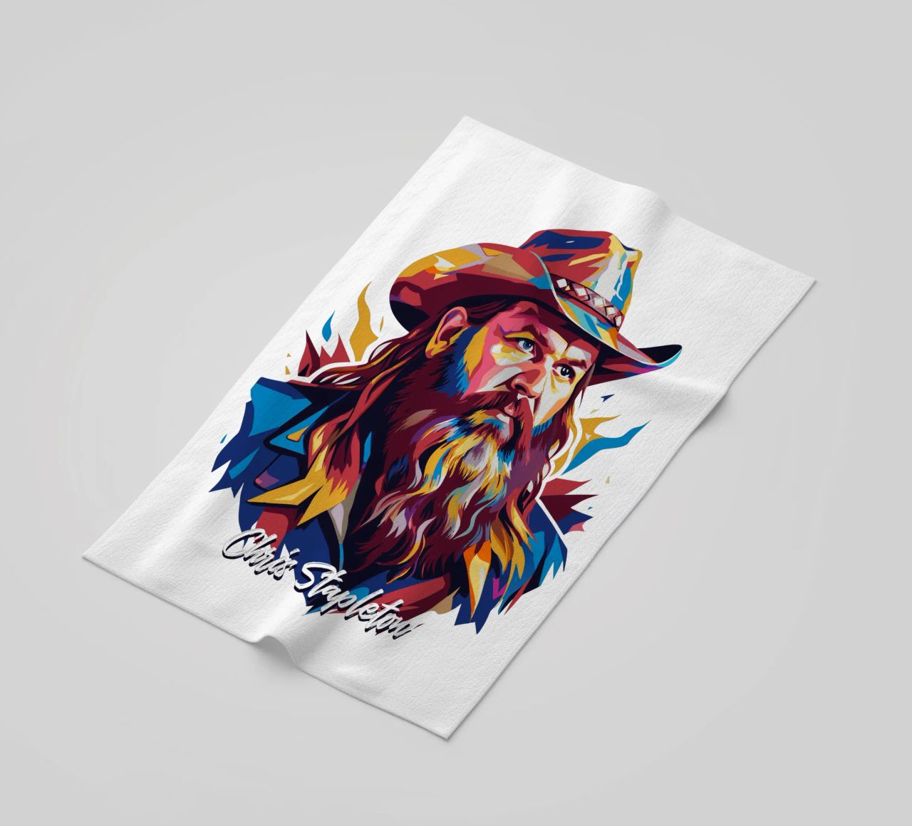 Chris Stapleton Portrait in WPAP Pop Art telo mare da vectorartnesia