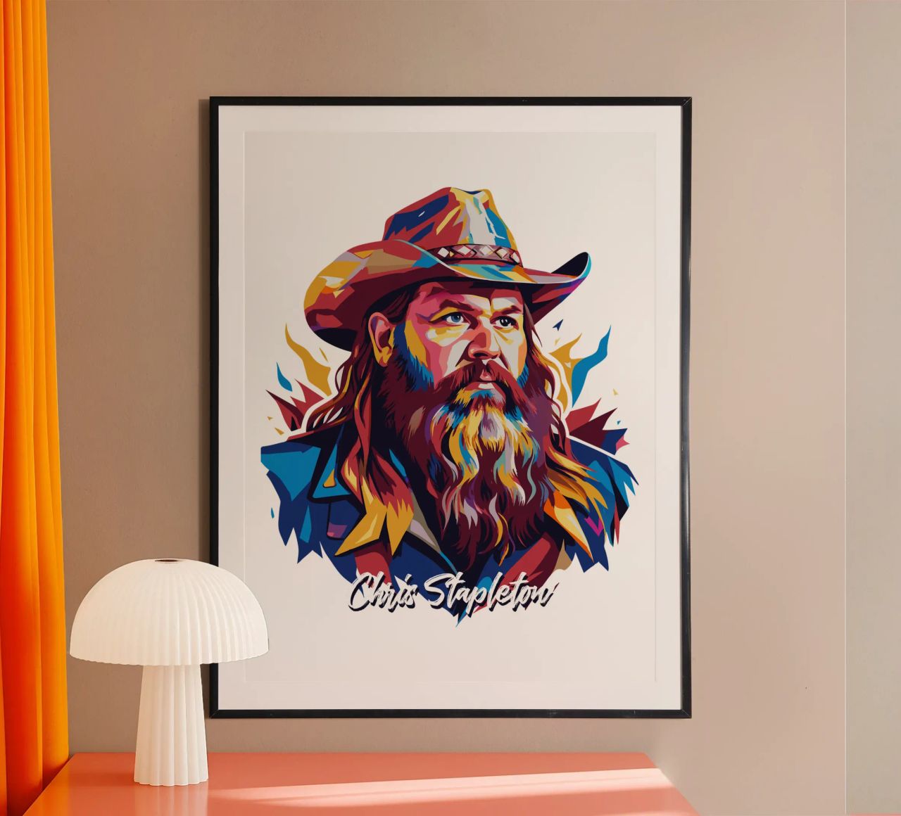 Chris Stapleton Portrait in WPAP Pop Art poster da vectorartnesia