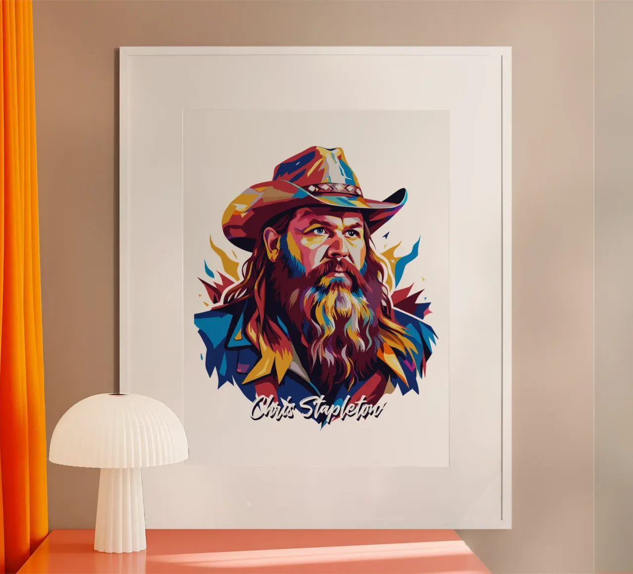 Chris Stapleton Portrait in WPAP Pop Art poster de vectorartnesia