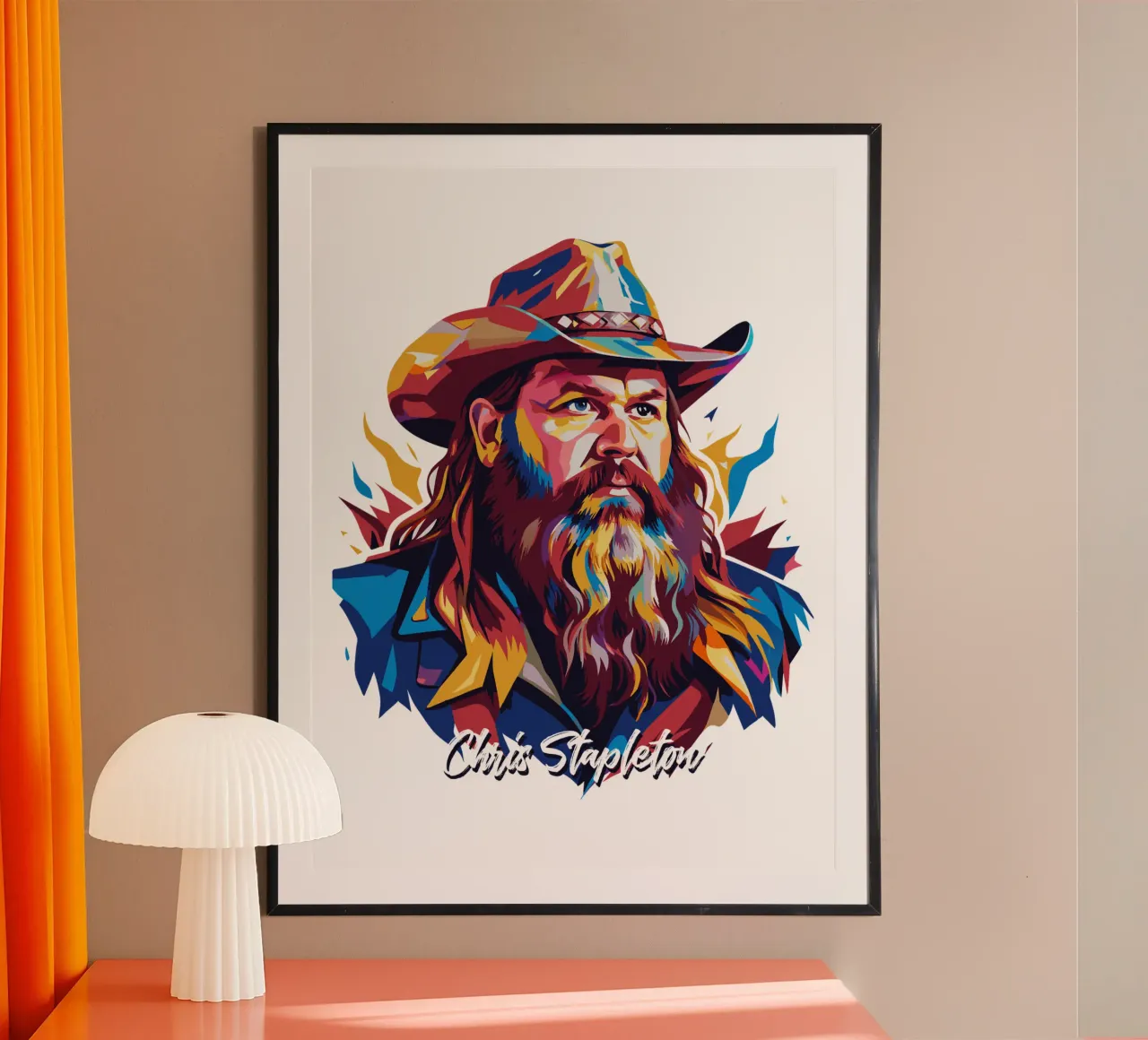 Chris Stapleton Portrait in WPAP Pop Art poster de vectorartnesia