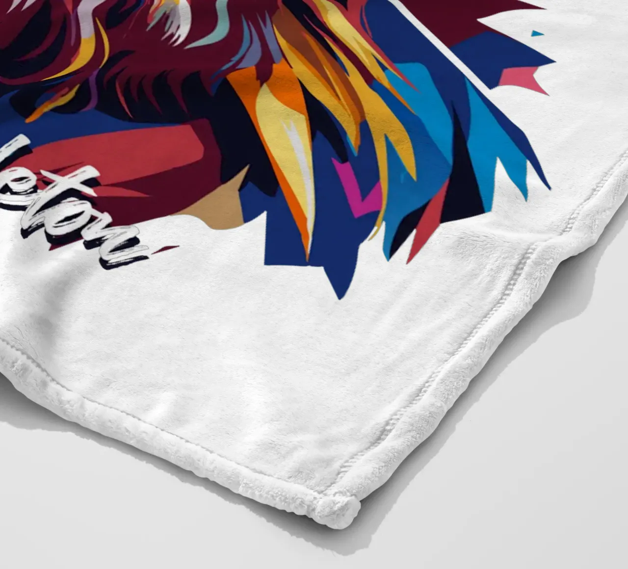 Chris Stapleton Portrait in WPAP Pop Art fleece blanket by vectorartnesia
