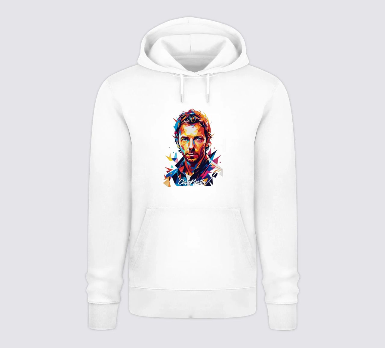 Chris Martin Portrait in WPAP Pop Art felpa con cappuccio da vectorartnesia