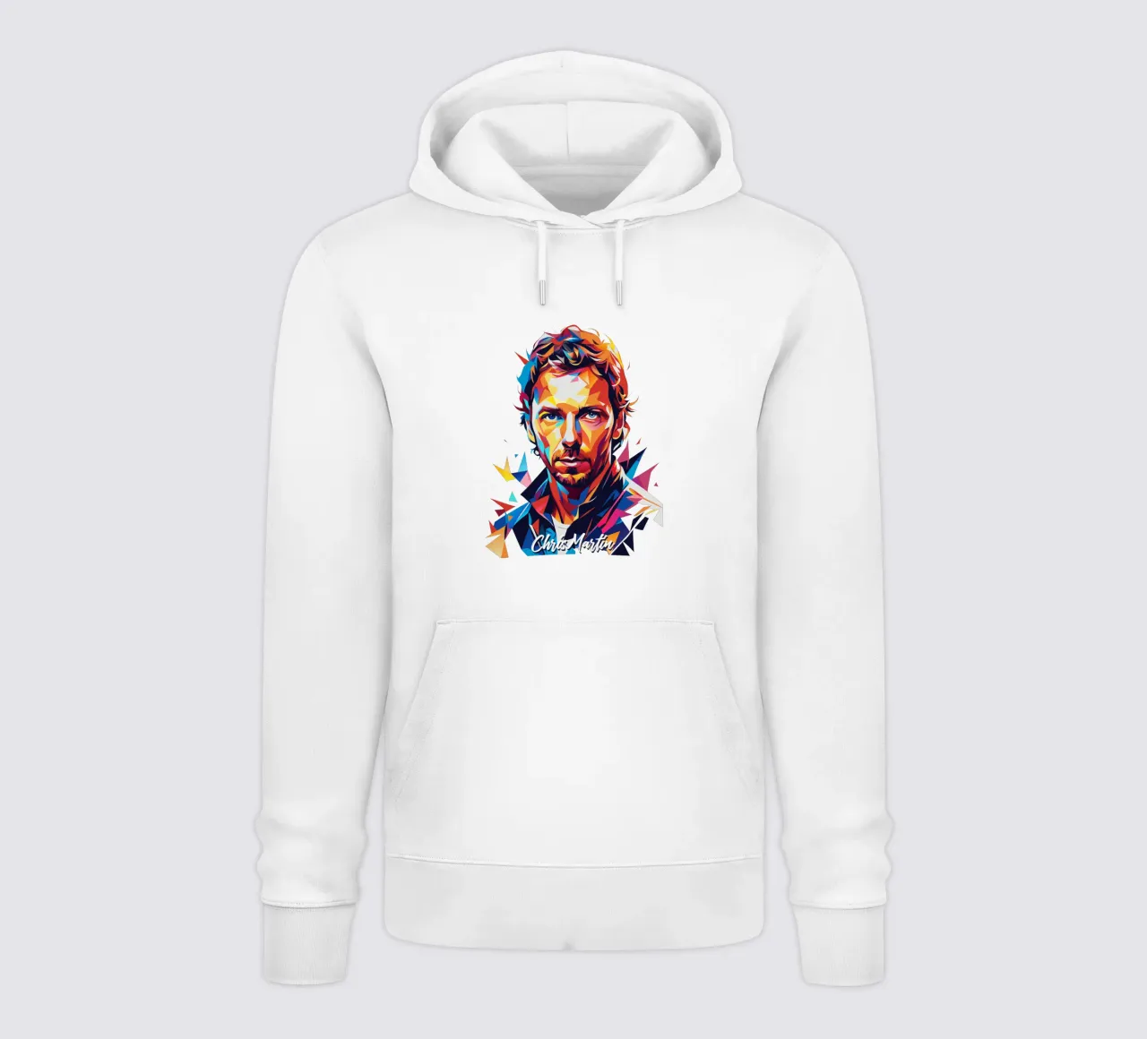 Chris Martin Portrait in WPAP Pop Art felpa con cappuccio da vectorartnesia