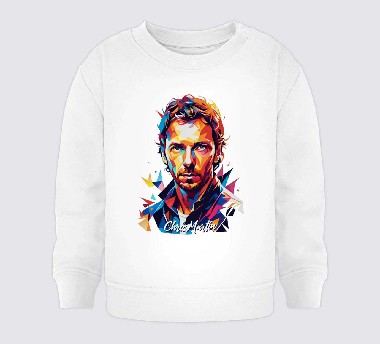 Chris Martin Portrait in WPAP Pop Art felpa neonato da vectorartnesia