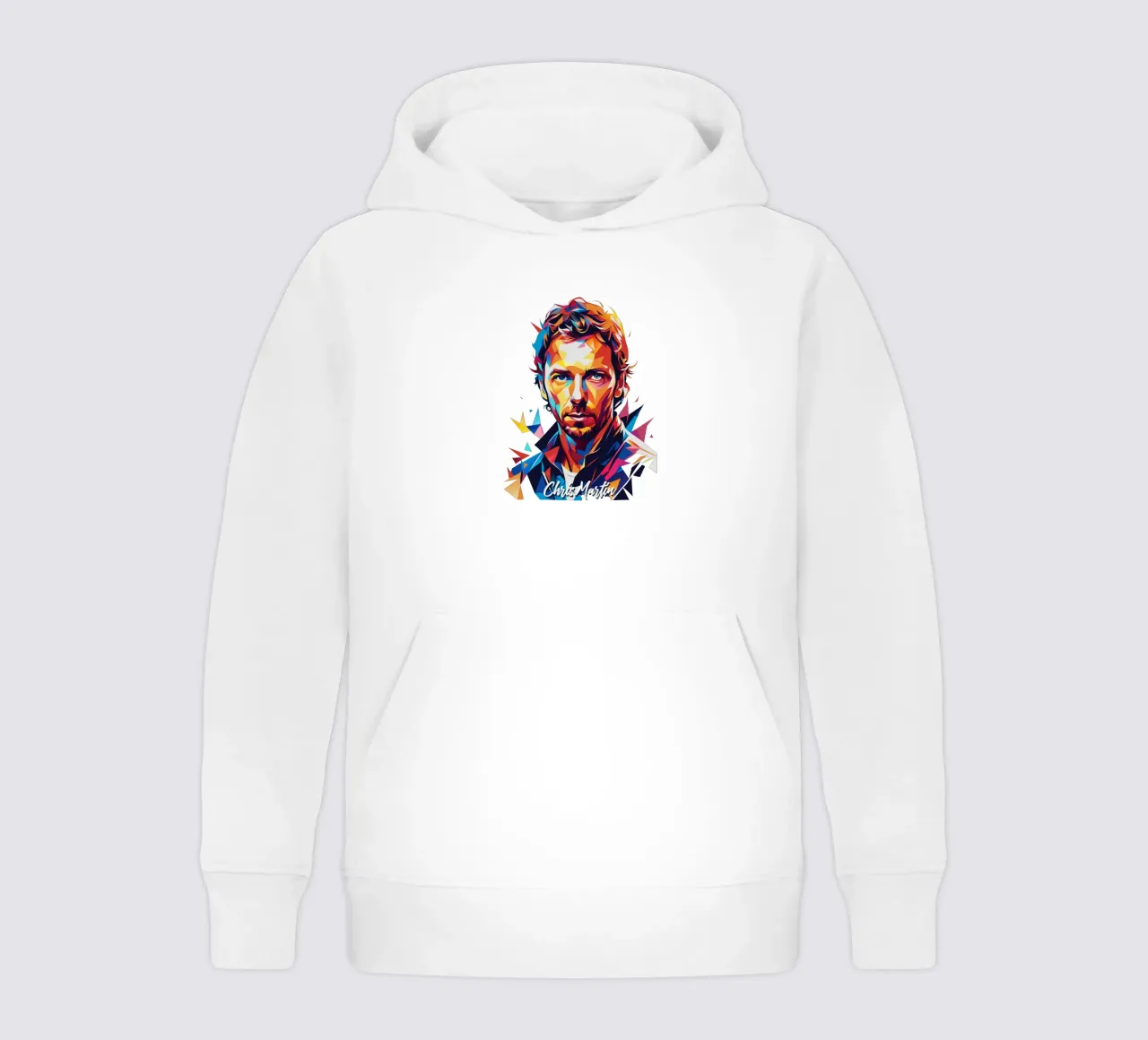 Chris Martin Portrait in WPAP Pop Art sudadera con capucha para niño de vectorartnesia