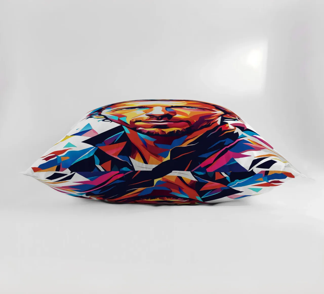 Chris Martin Portrait in WPAP Pop Art cuscino da vectorartnesia