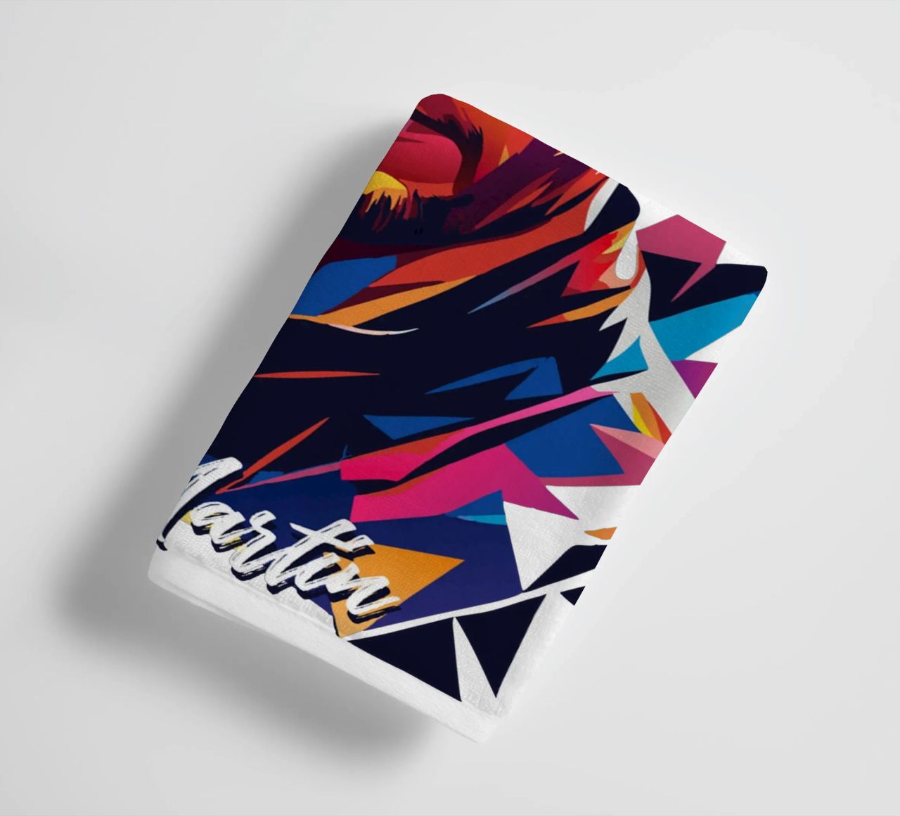 Chris Martin Portrait in WPAP Pop Art asciugamano da bagno da vectorartnesia