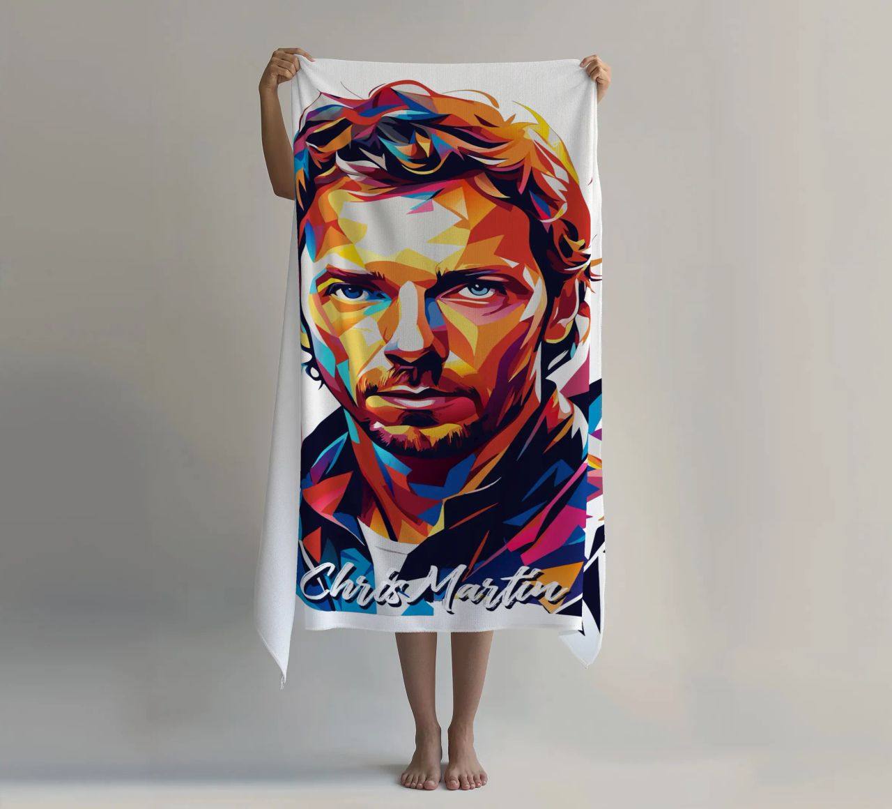 Chris Martin Portrait in WPAP Pop Art telo mare da vectorartnesia
