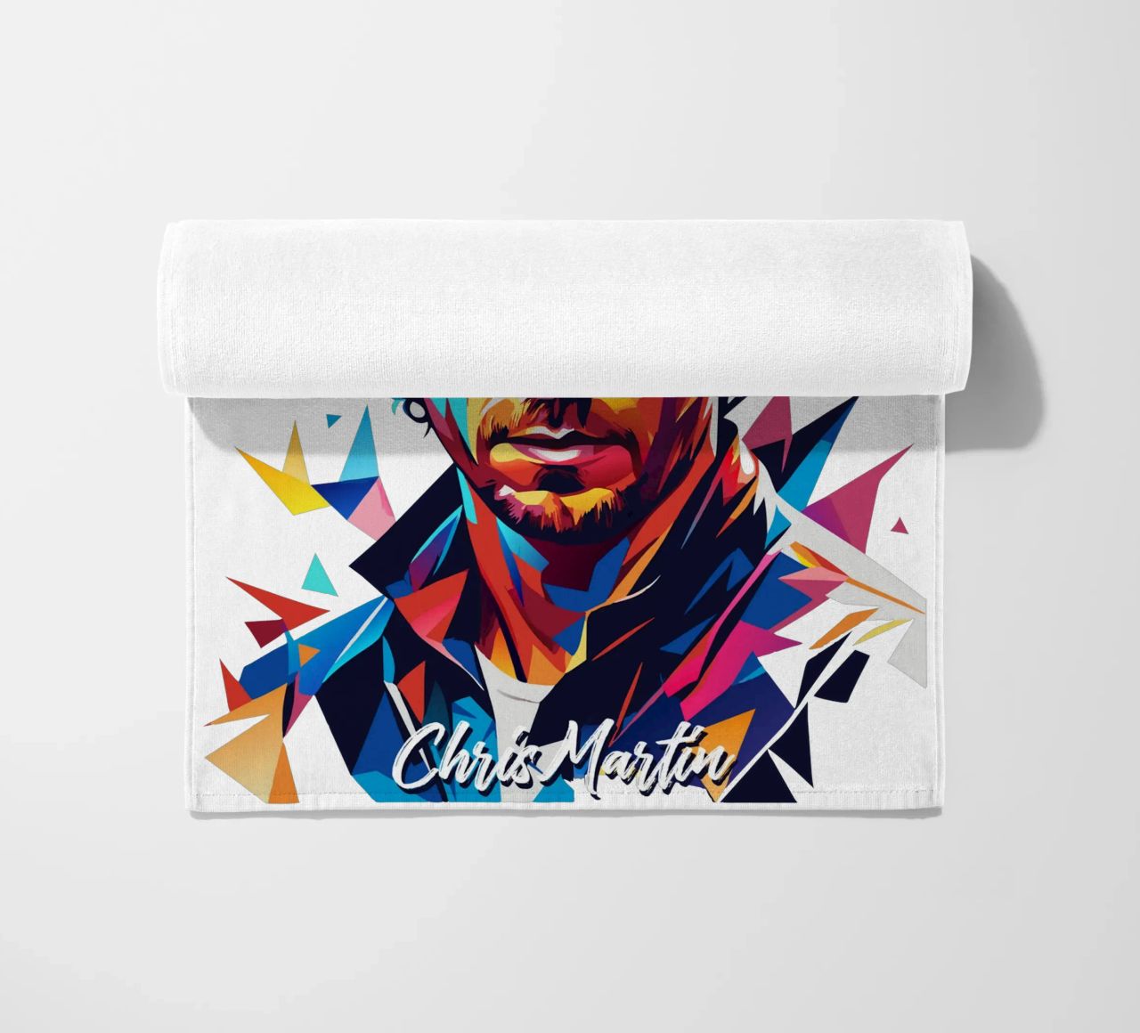 Chris Martin Portrait in WPAP Pop Art telo mare da vectorartnesia