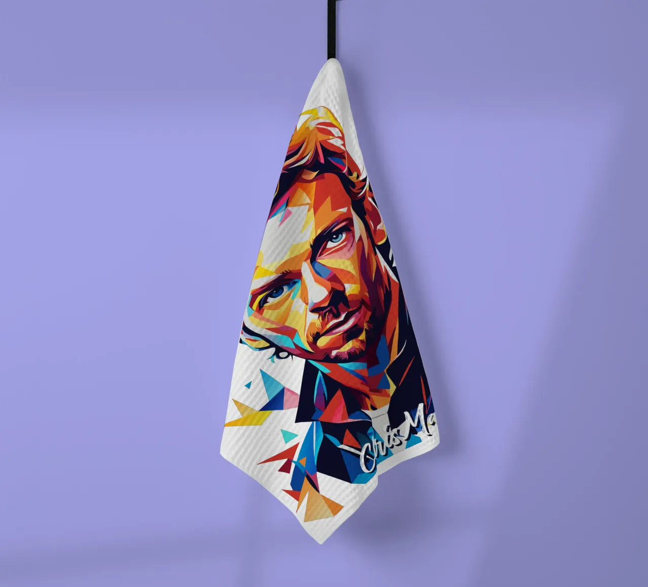 Chris Martin Portrait in WPAP Pop Art canovaccio da cucina da vectorartnesia