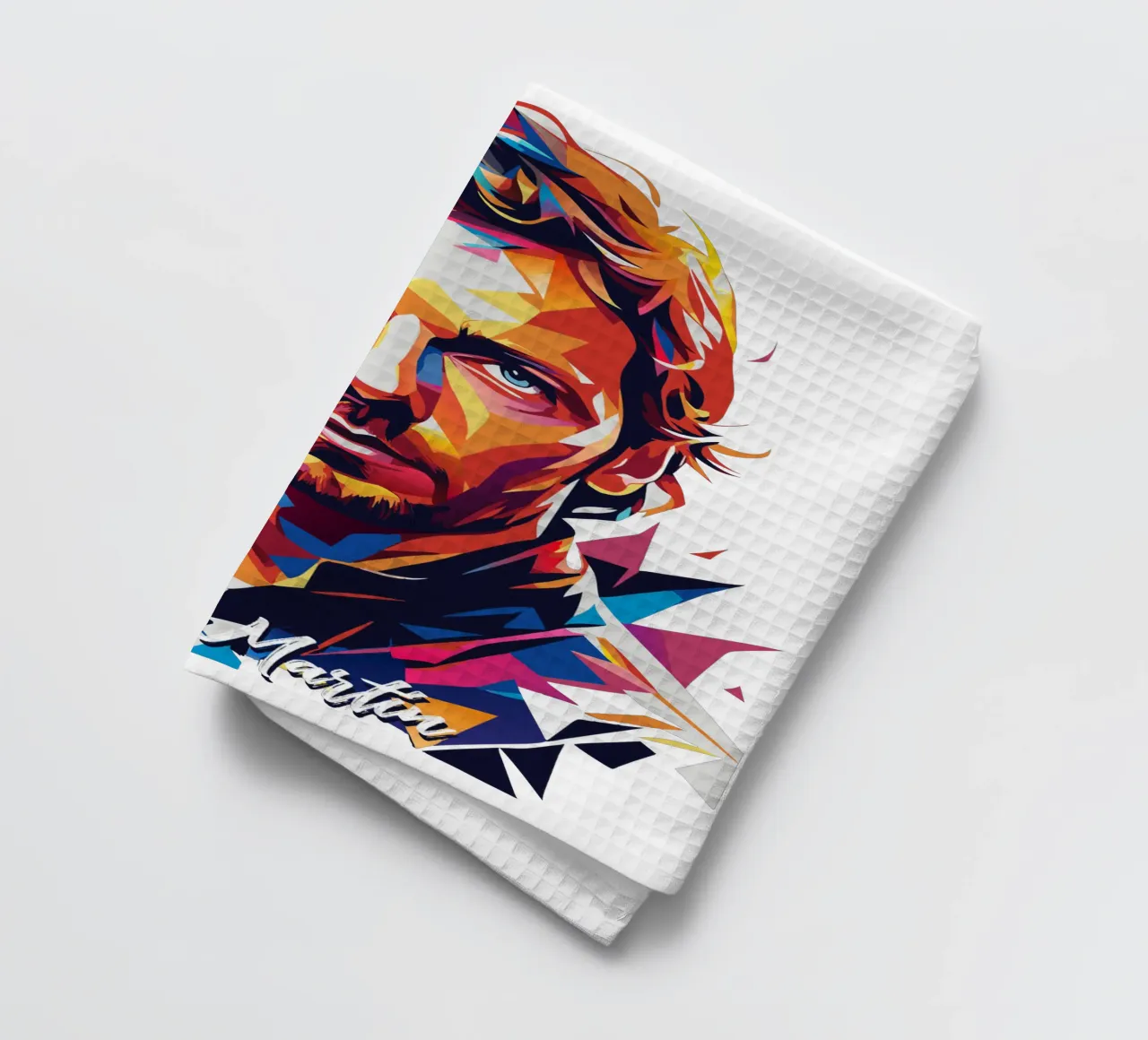 Chris Martin Portrait in WPAP Pop Art canovaccio da cucina da vectorartnesia