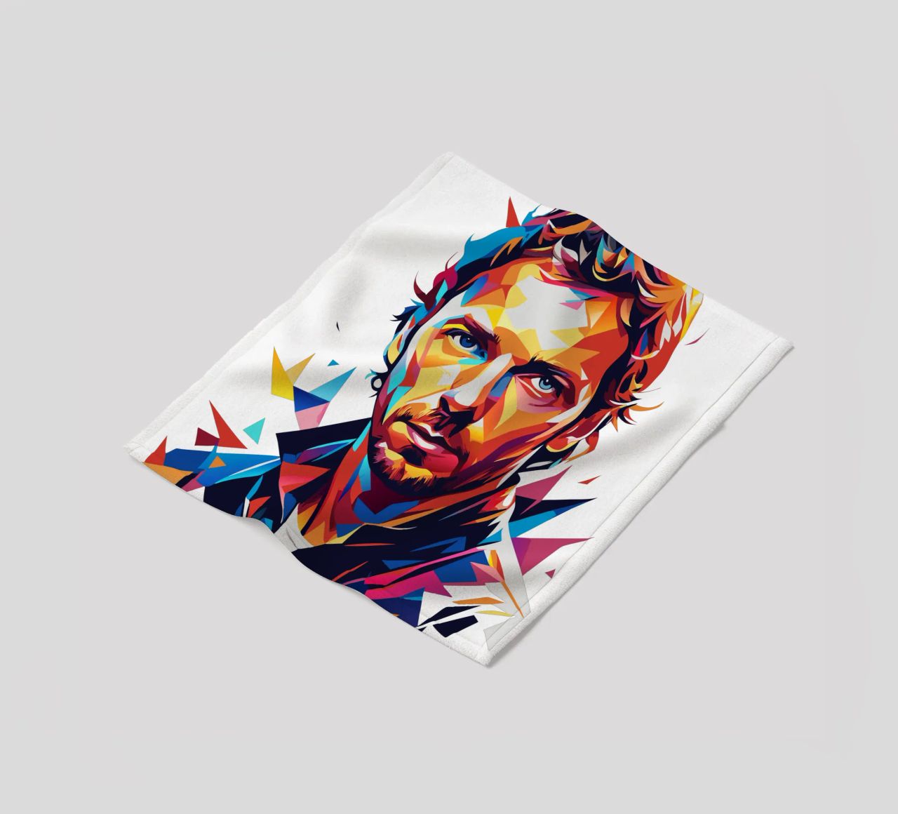 Chris Martin Portrait in WPAP Pop Art coperta in pile da vectorartnesia