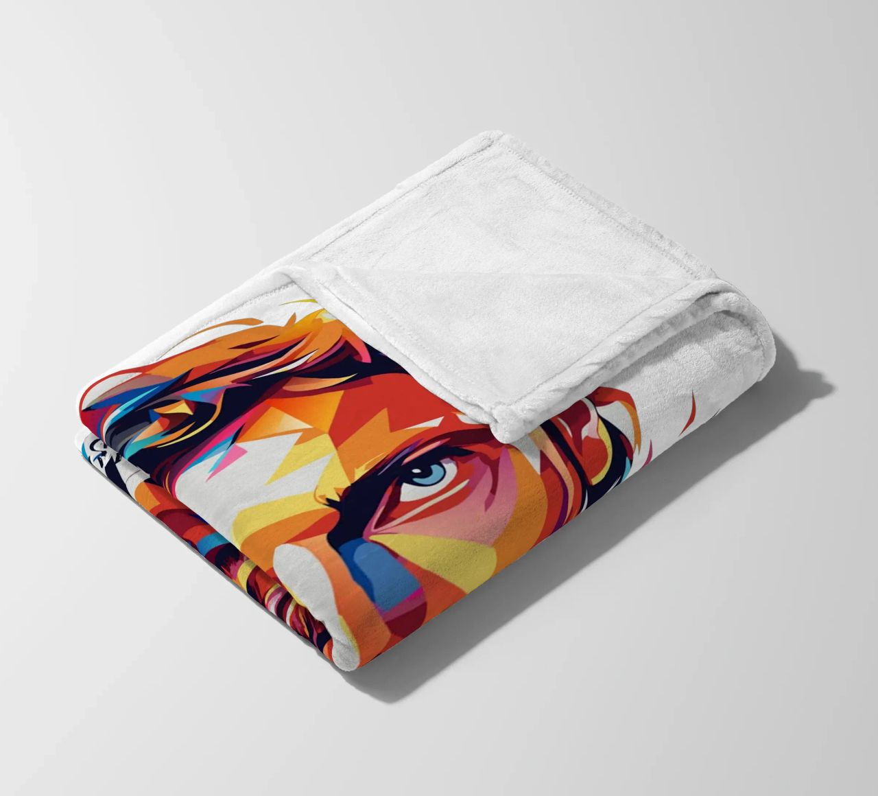 Chris Martin Portrait in WPAP Pop Art coperta in pile da vectorartnesia