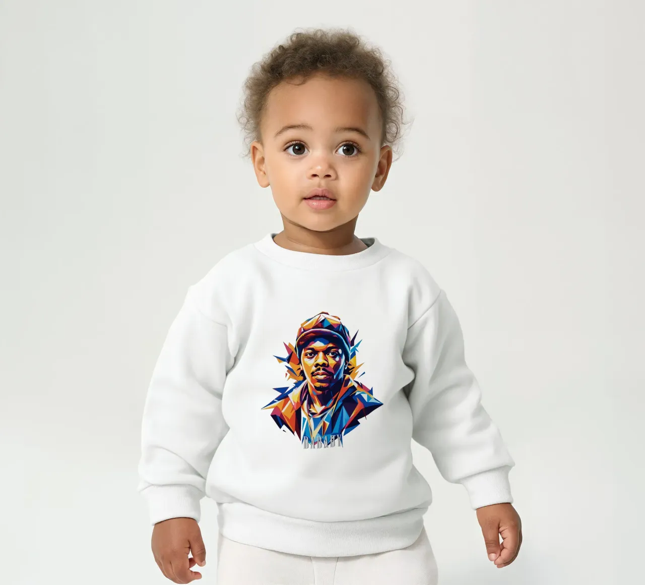 Dababy Portrait in WPAP Pop Art sudadera de bebé de vectorartnesia