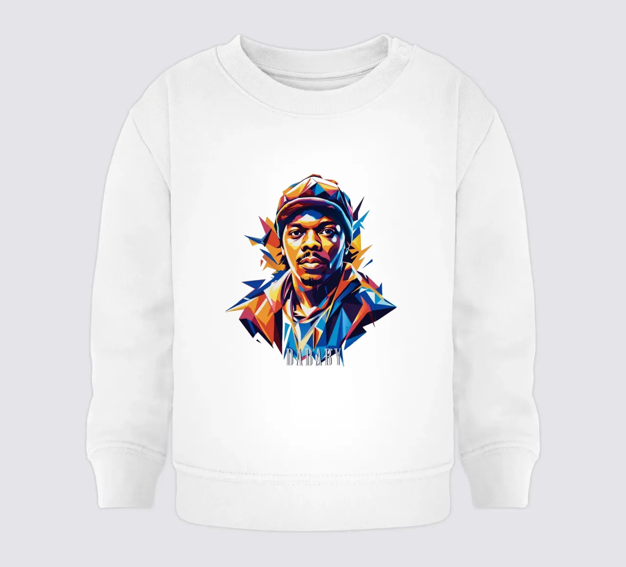 Dababy Portrait in WPAP Pop Art sudadera de bebé de vectorartnesia
