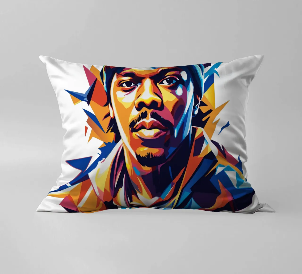 Dababy Portrait in WPAP Pop Art cuscino da vectorartnesia