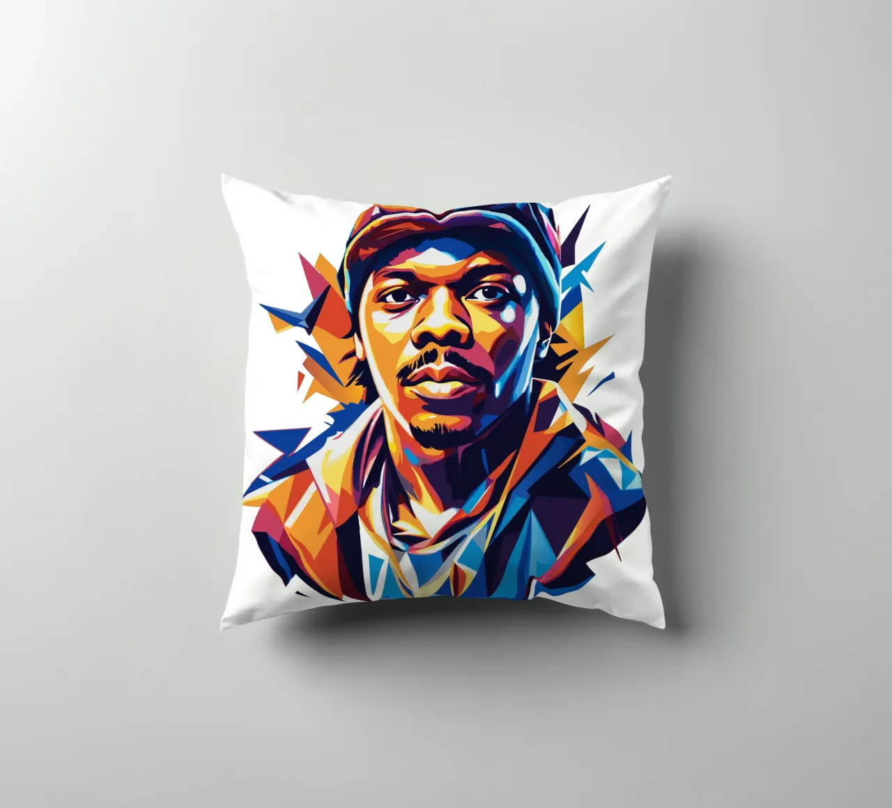 Dababy Portrait in WPAP Pop Art cuscino da vectorartnesia