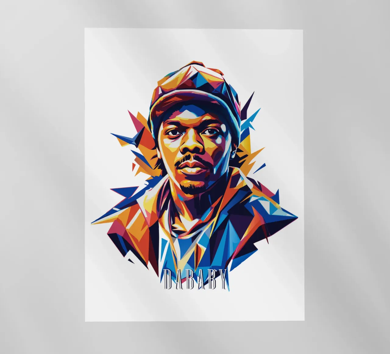 Dababy Portrait in WPAP Pop Art pellicola backlit da vectorartnesia