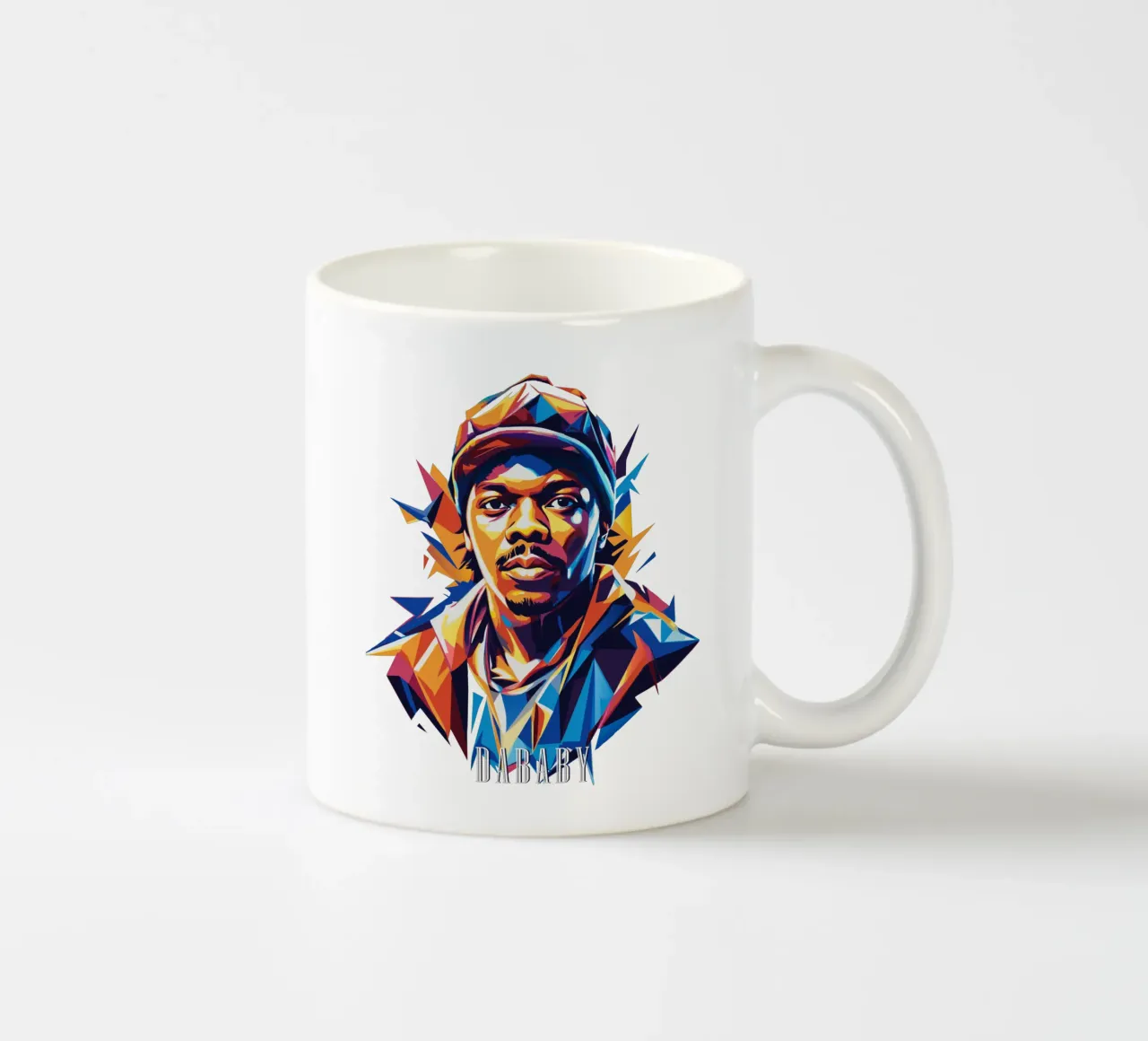 Dababy Portrait in WPAP Pop Art Keramik Tasse von vectorartnesia