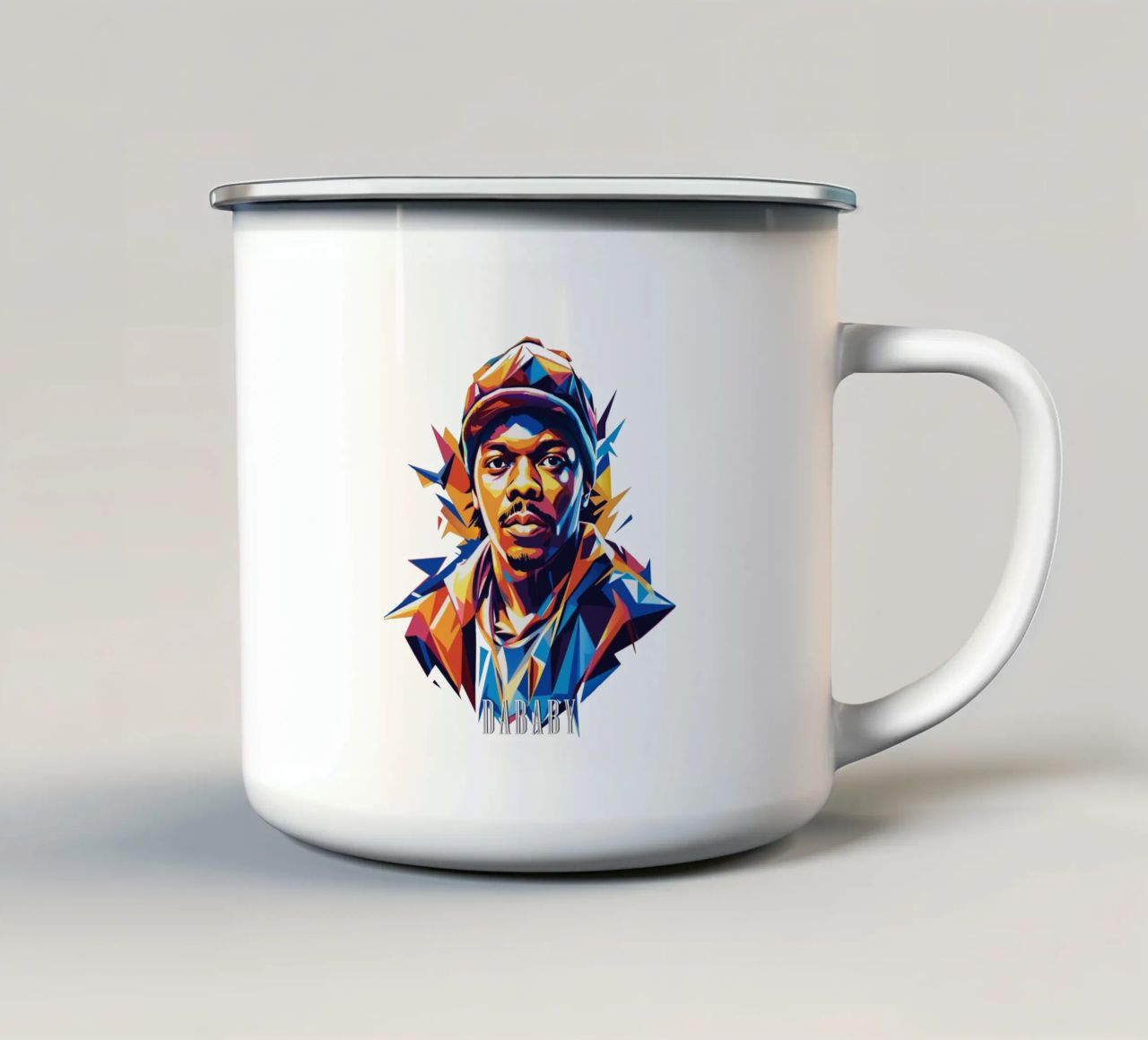 Dababy Portrait in WPAP Pop Art tazza in smalto da vectorartnesia