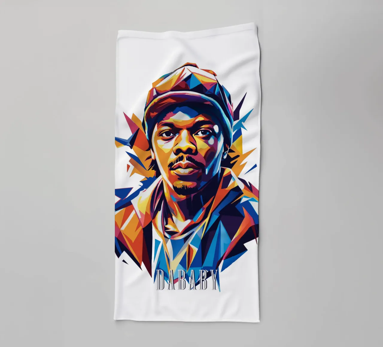 Dababy Portrait in WPAP Pop Art asciugamano da bagno da vectorartnesia