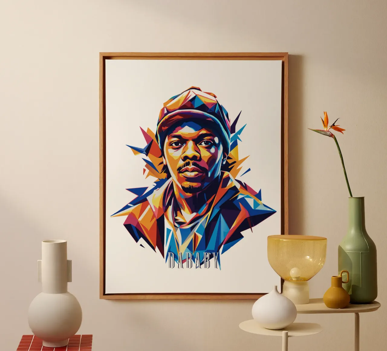Dababy Portrait in WPAP Pop Art tela da vectorartnesia
