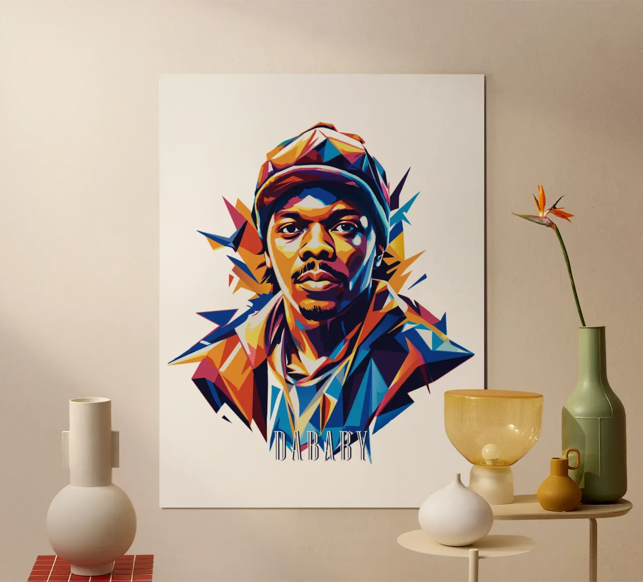 Dababy Portrait in WPAP Pop Art carta hahnemühle da vectorartnesia