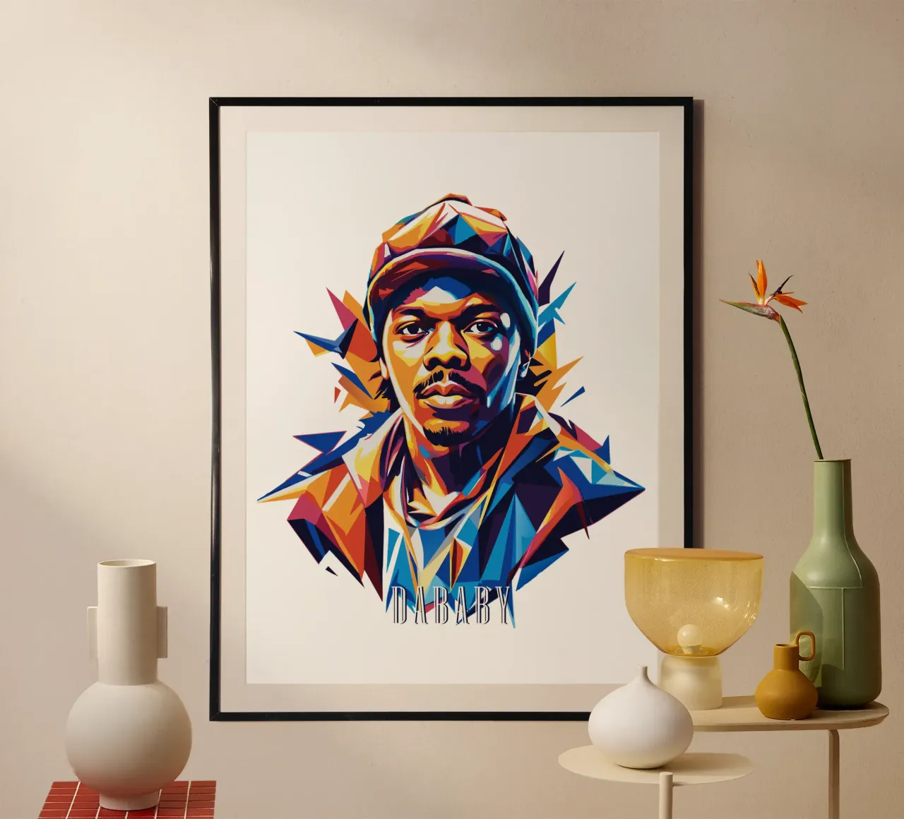 Dababy Portrait in WPAP Pop Art carta hahnemühle da vectorartnesia