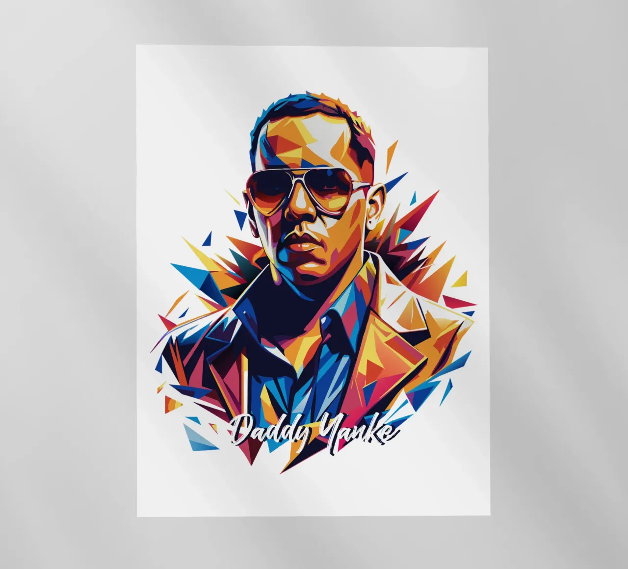 Daddy Yanke Portrait in WPAP Pop Art pellicola backlit da vectorartnesia