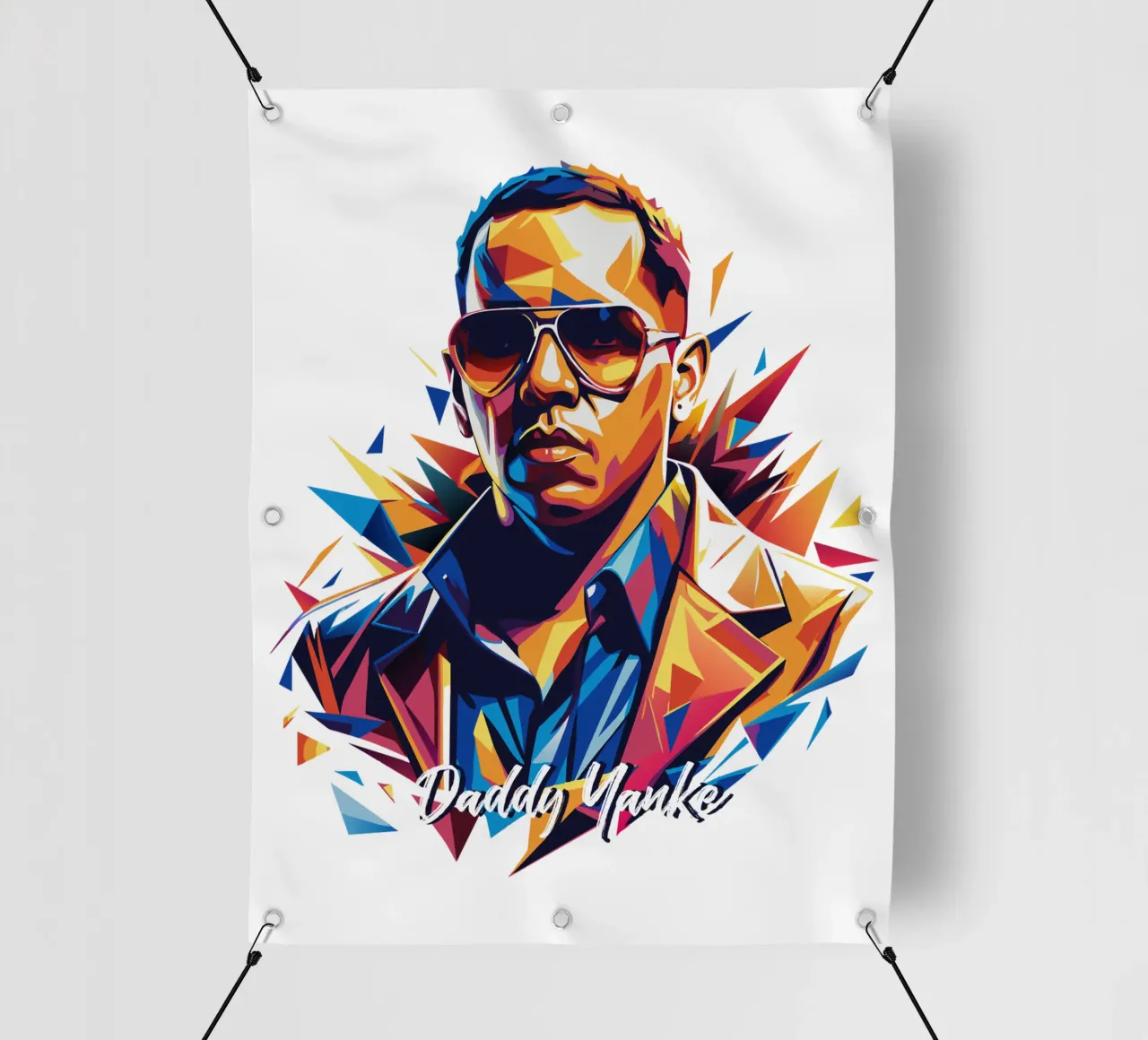 Daddy Yanke Portrait in WPAP Pop Art lonas publicitarias de vectorartnesia