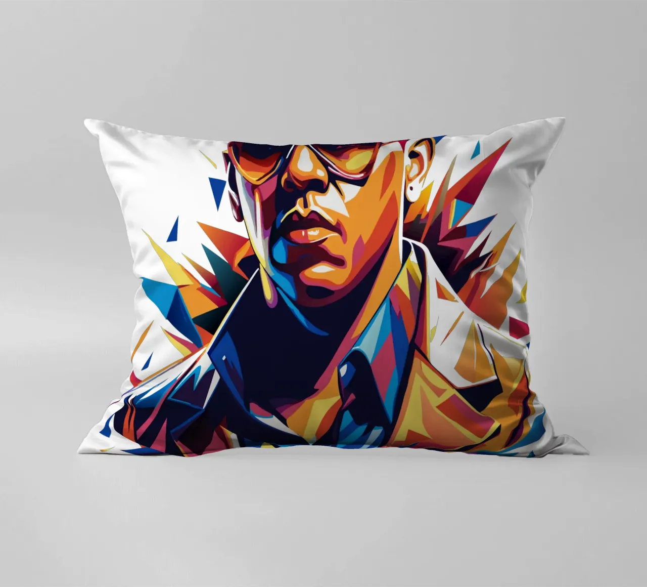 Daddy Yanke Portrait in WPAP Pop Art cuscino da vectorartnesia